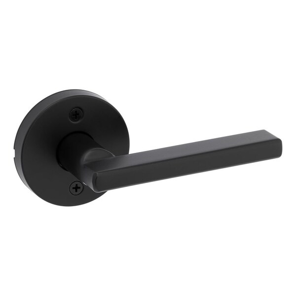 Halifax Lever with Round Rose Half Dummy Door Lock Matte Black Finish